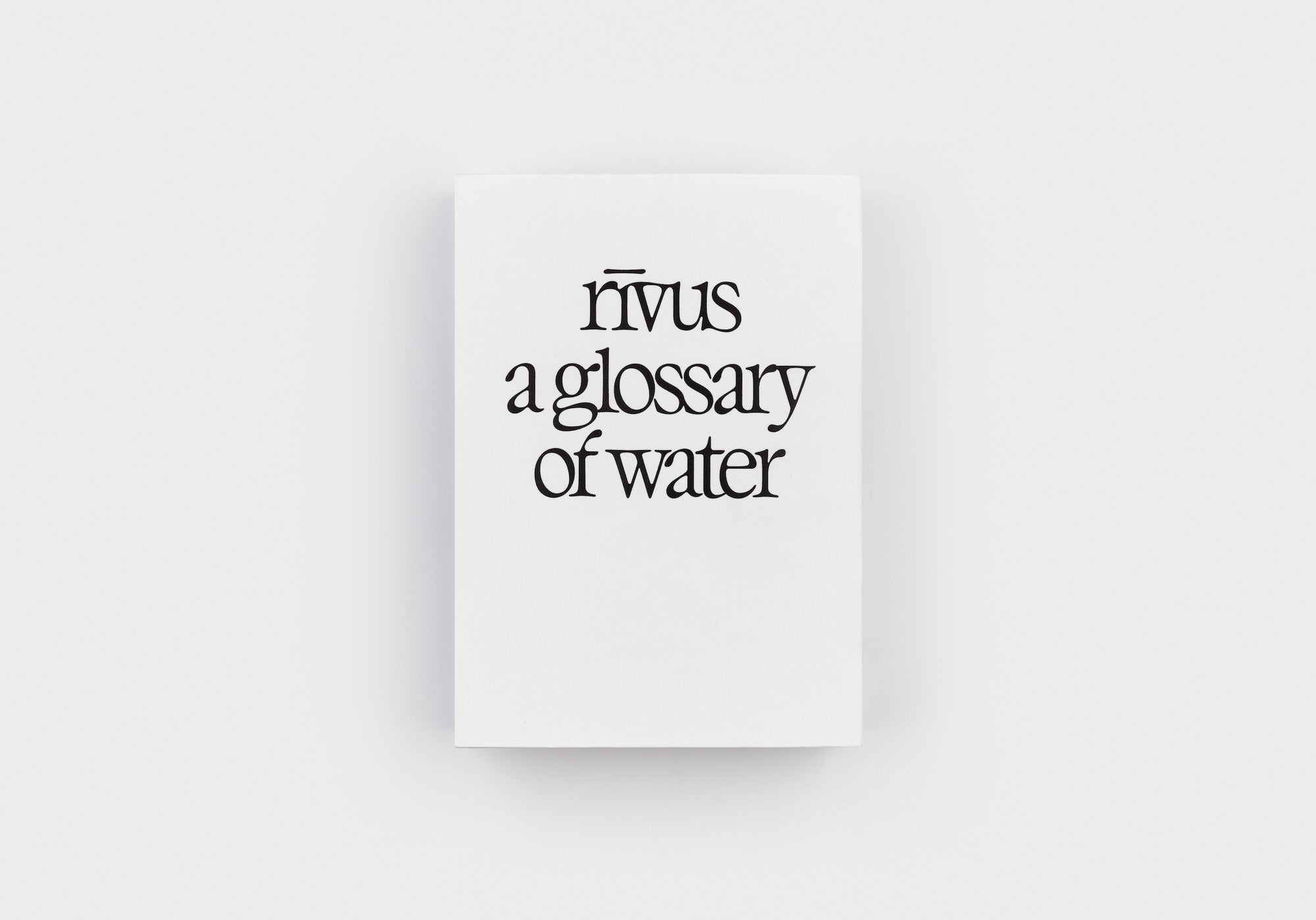 A Glossary of Water